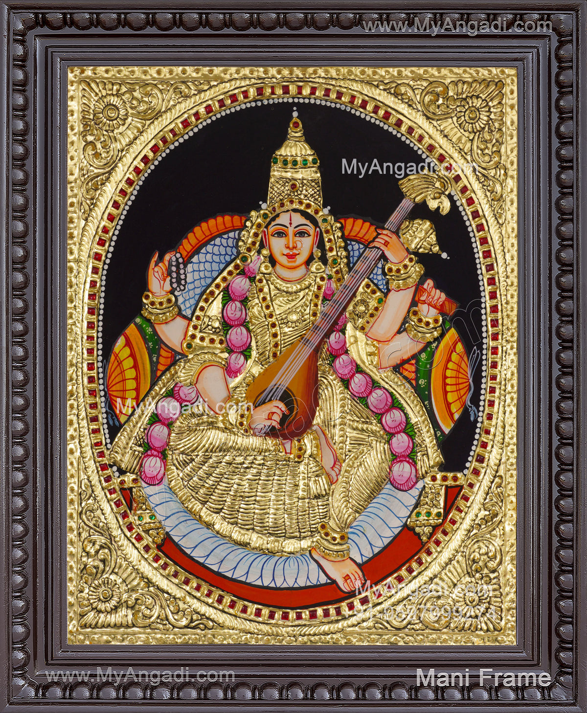 Saraswathi Tanjore Painting