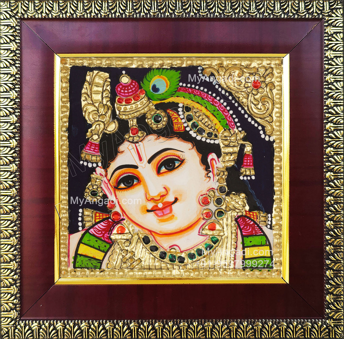 Small Krishna Tanjore Paintings