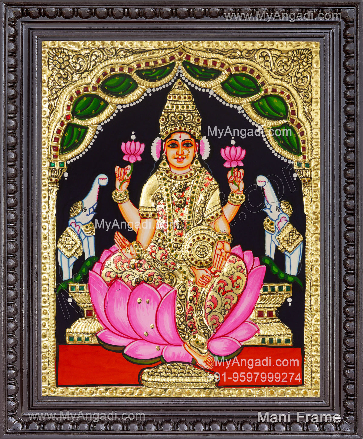 Gajalakshmi Tanjore Painting