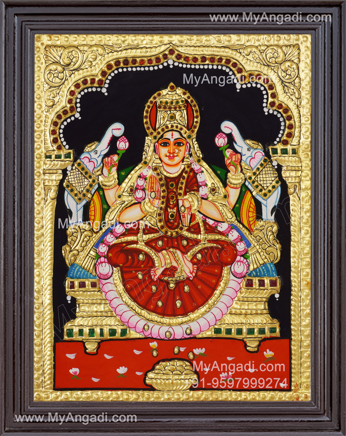Gajalakshmi Tanjore Painting