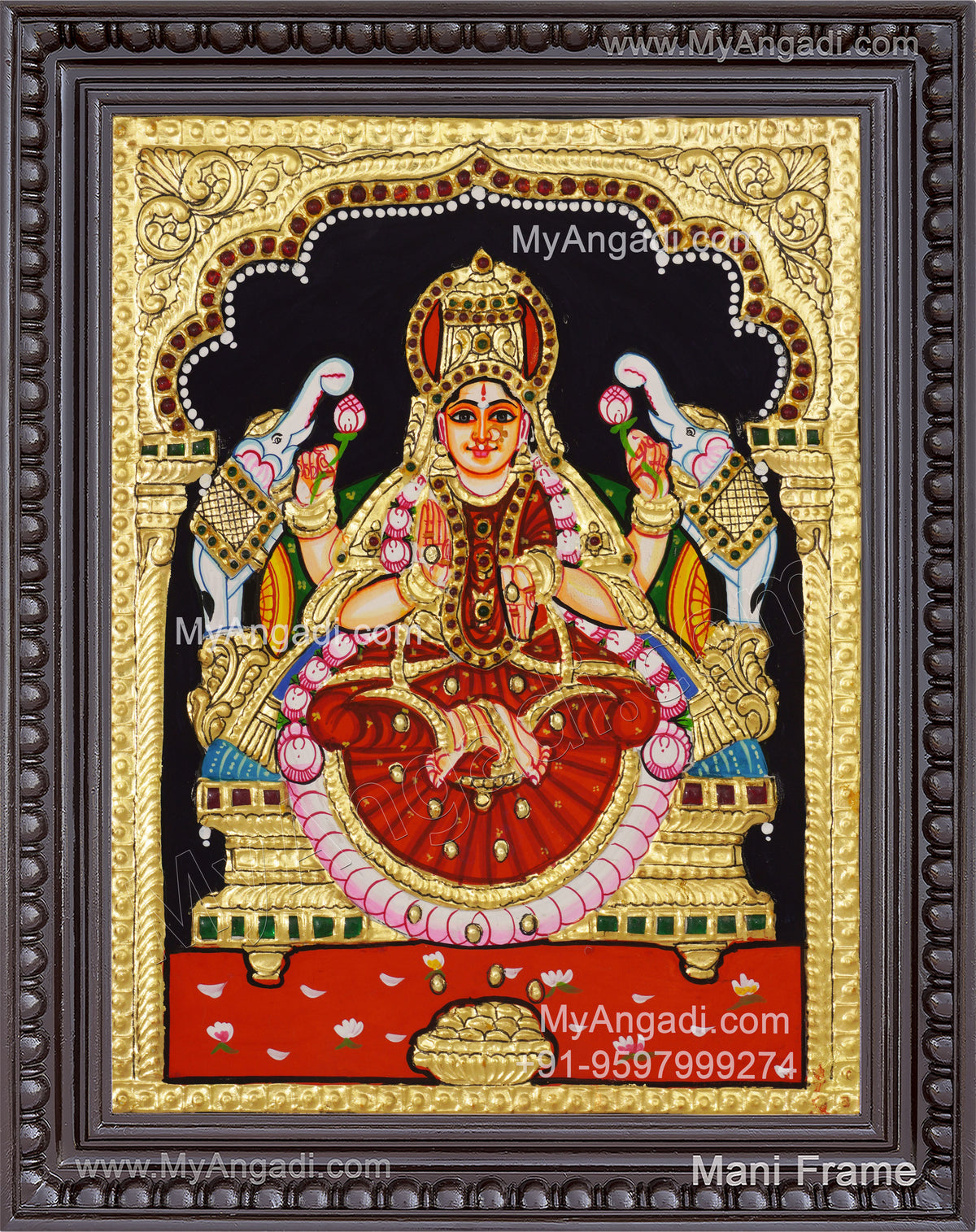 Gajalakshmi Tanjore Painting