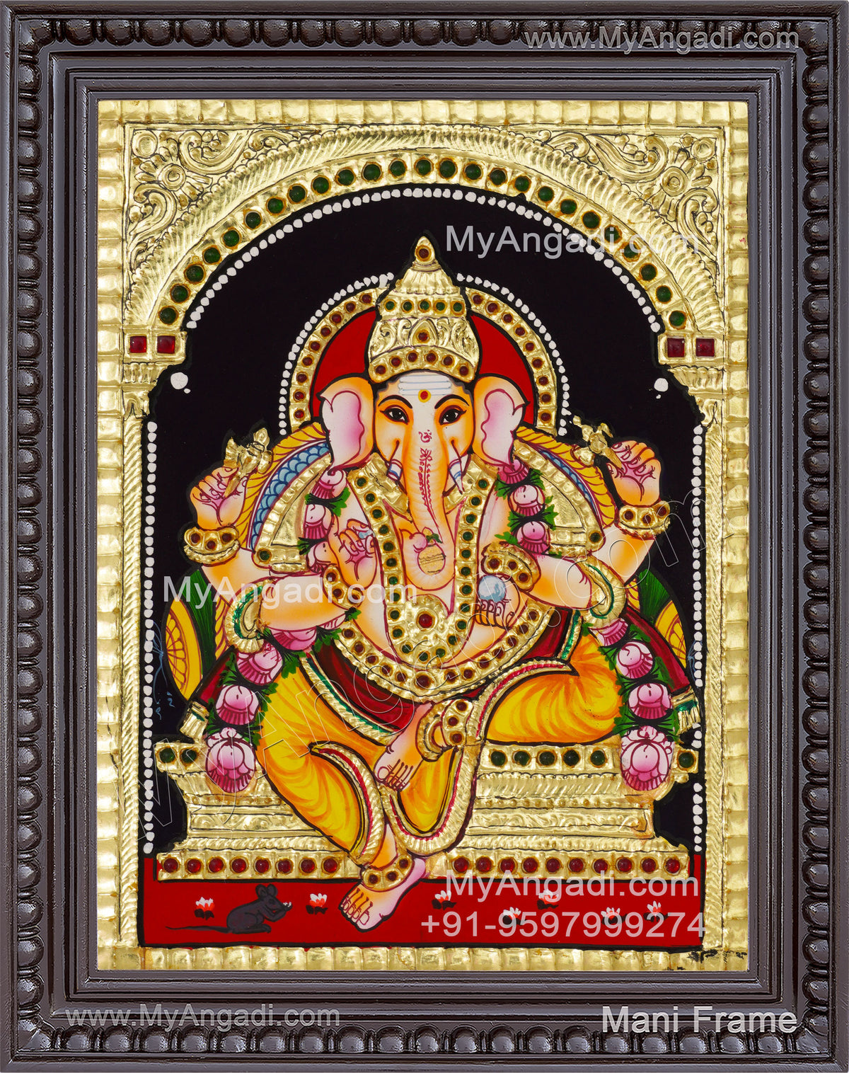 Ganesha Tanjore Painting, Ganesha Tanjore Painting
