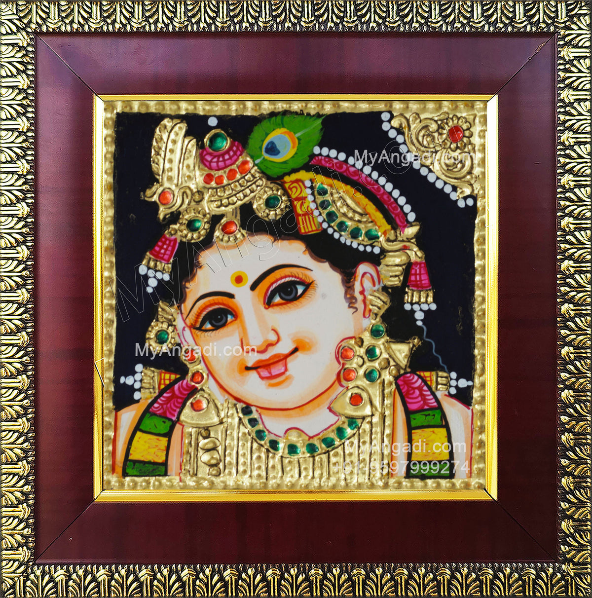 Small Krishna Tanjore Paintings