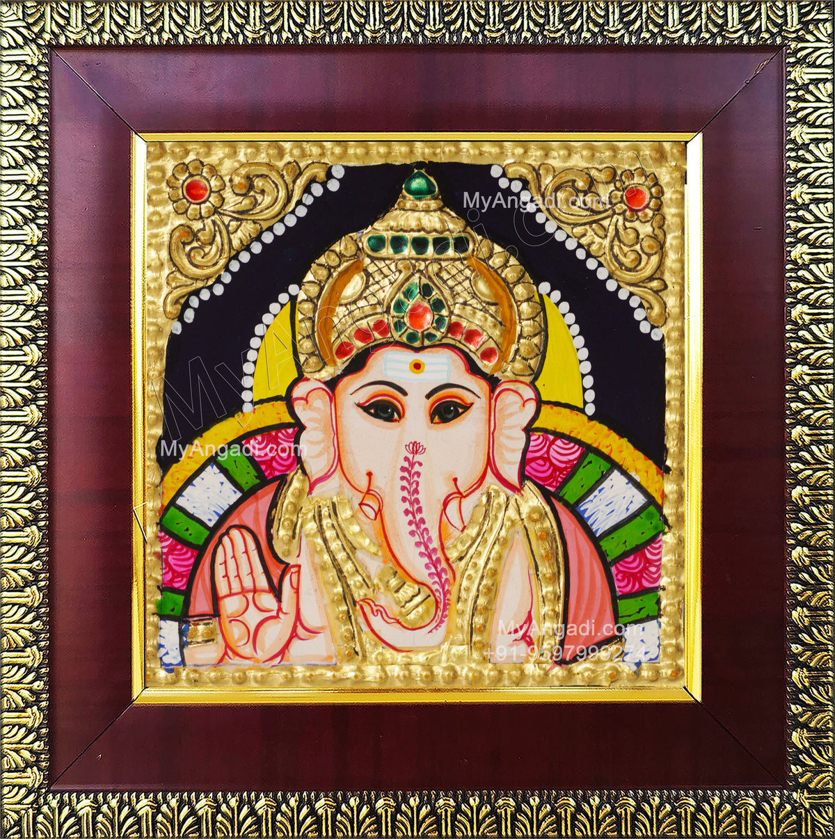 Small Ganesha Tanjore Paintings