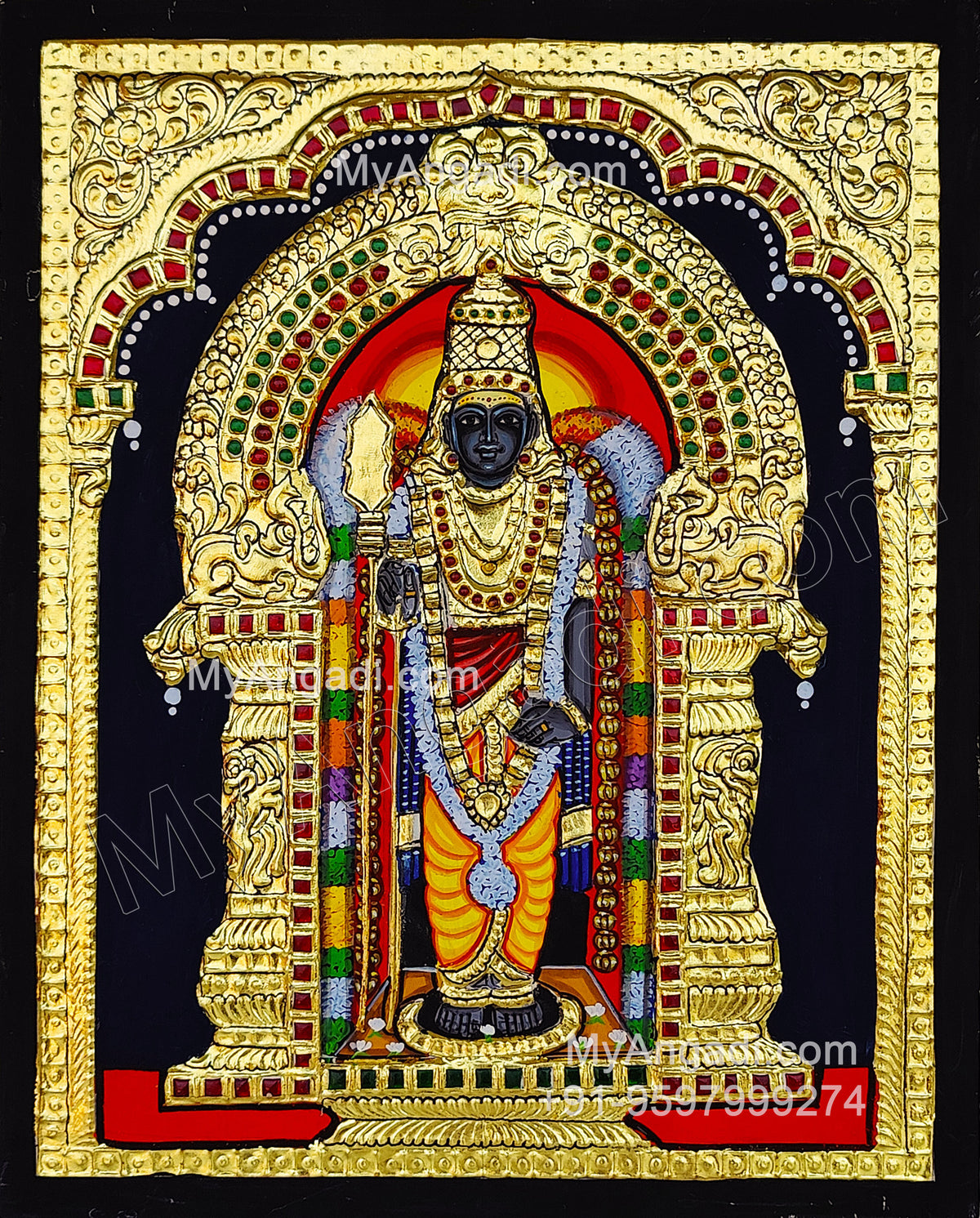 Swamy Malai Murugan Tanjore Painting