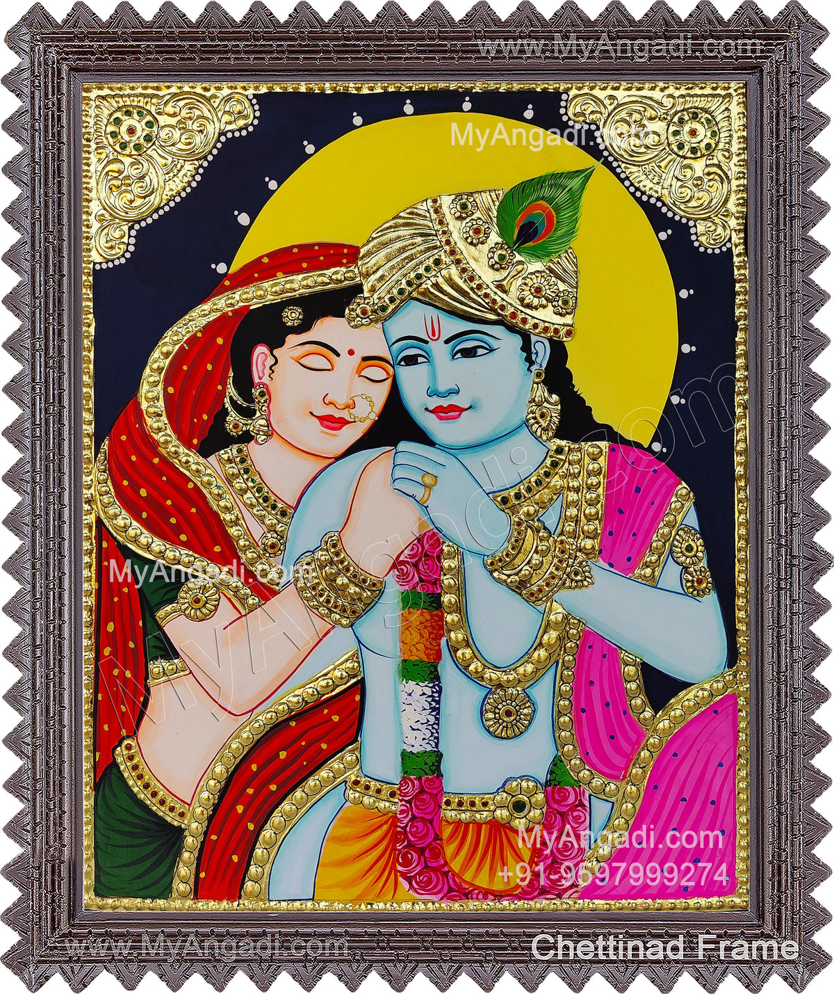 Radha Krishna Tanjore Painting