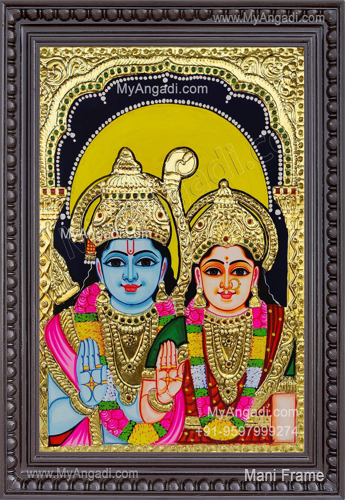 Ram Sita Tanjore Painting