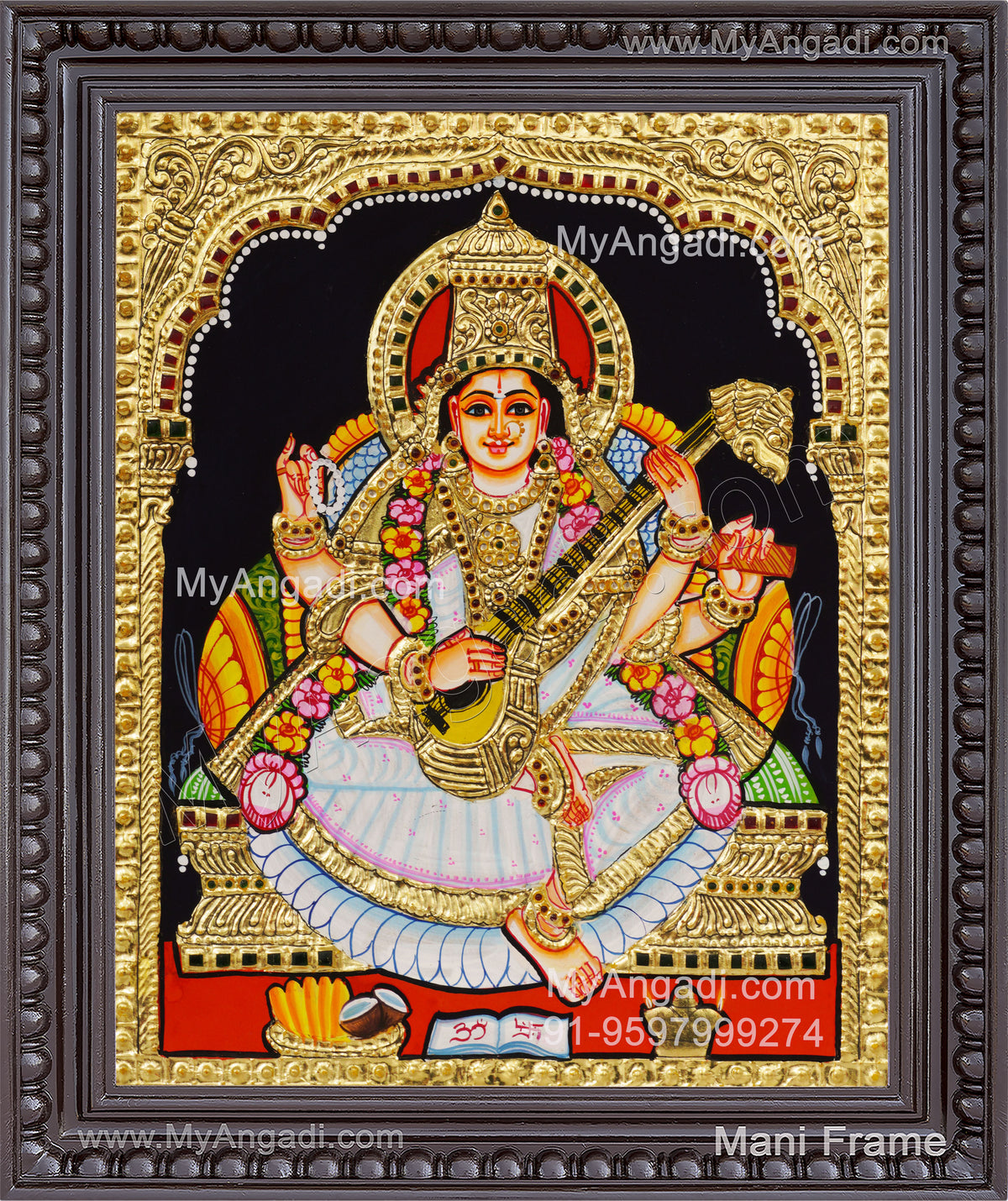 Saraswathi Tanjore Painting