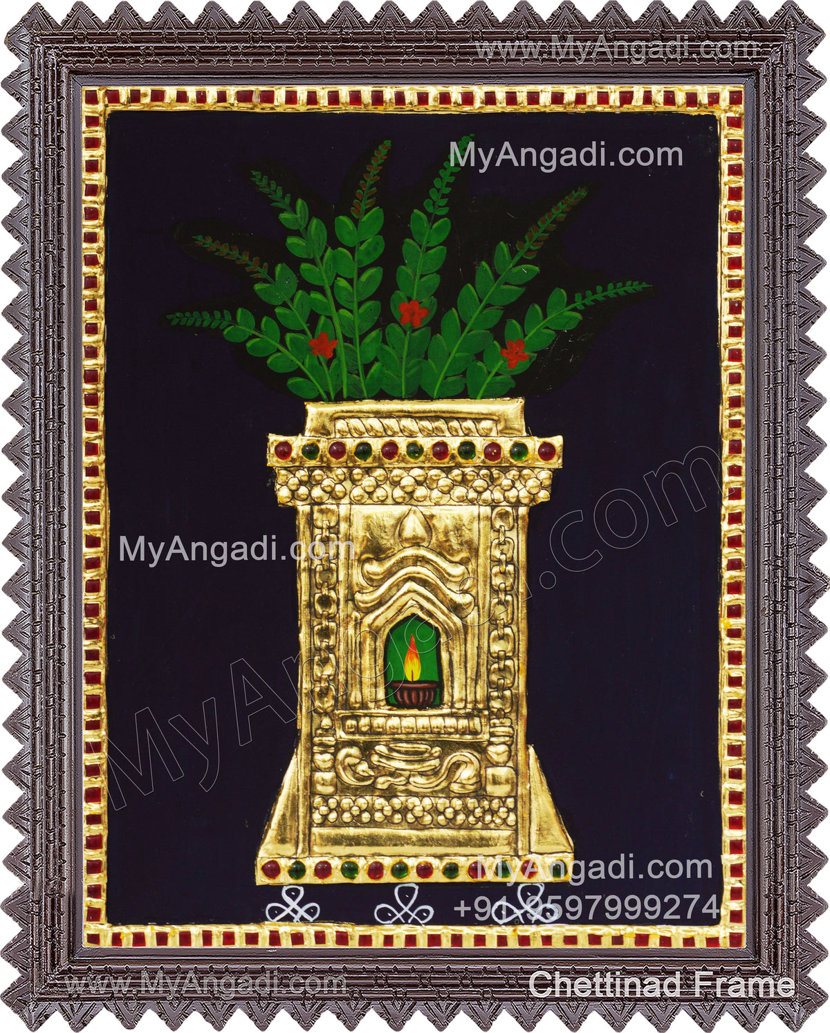 Tulsi Maadam Tanjore Painting