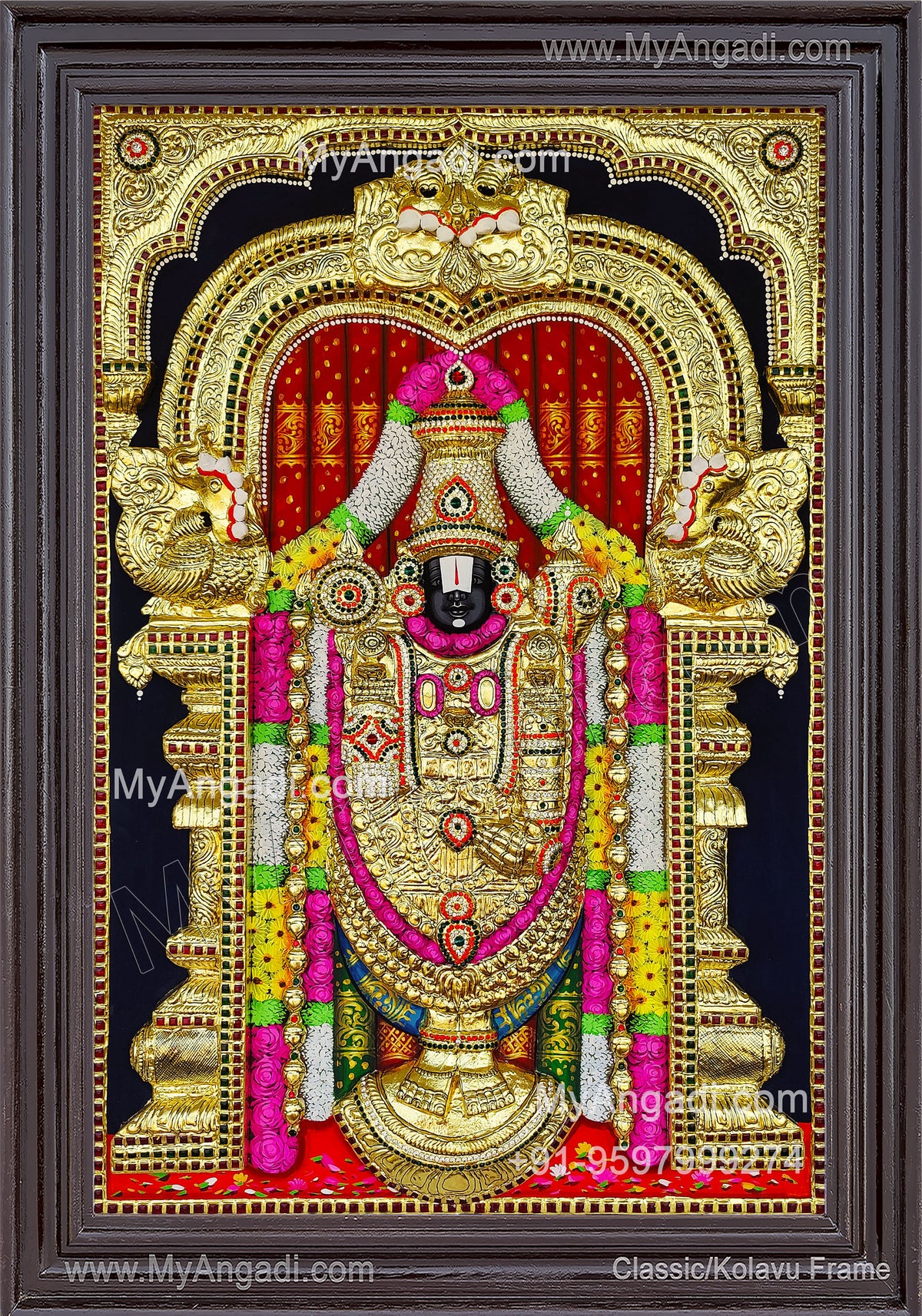 3D Balaji Tanjore Painting