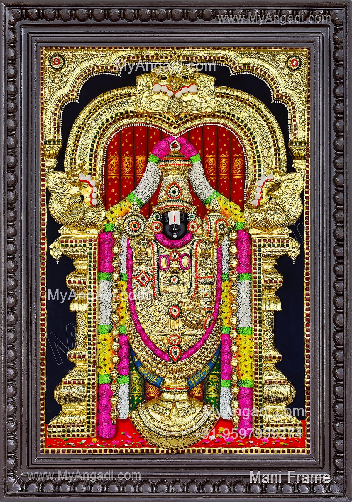 3D Balaji Tanjore Painting