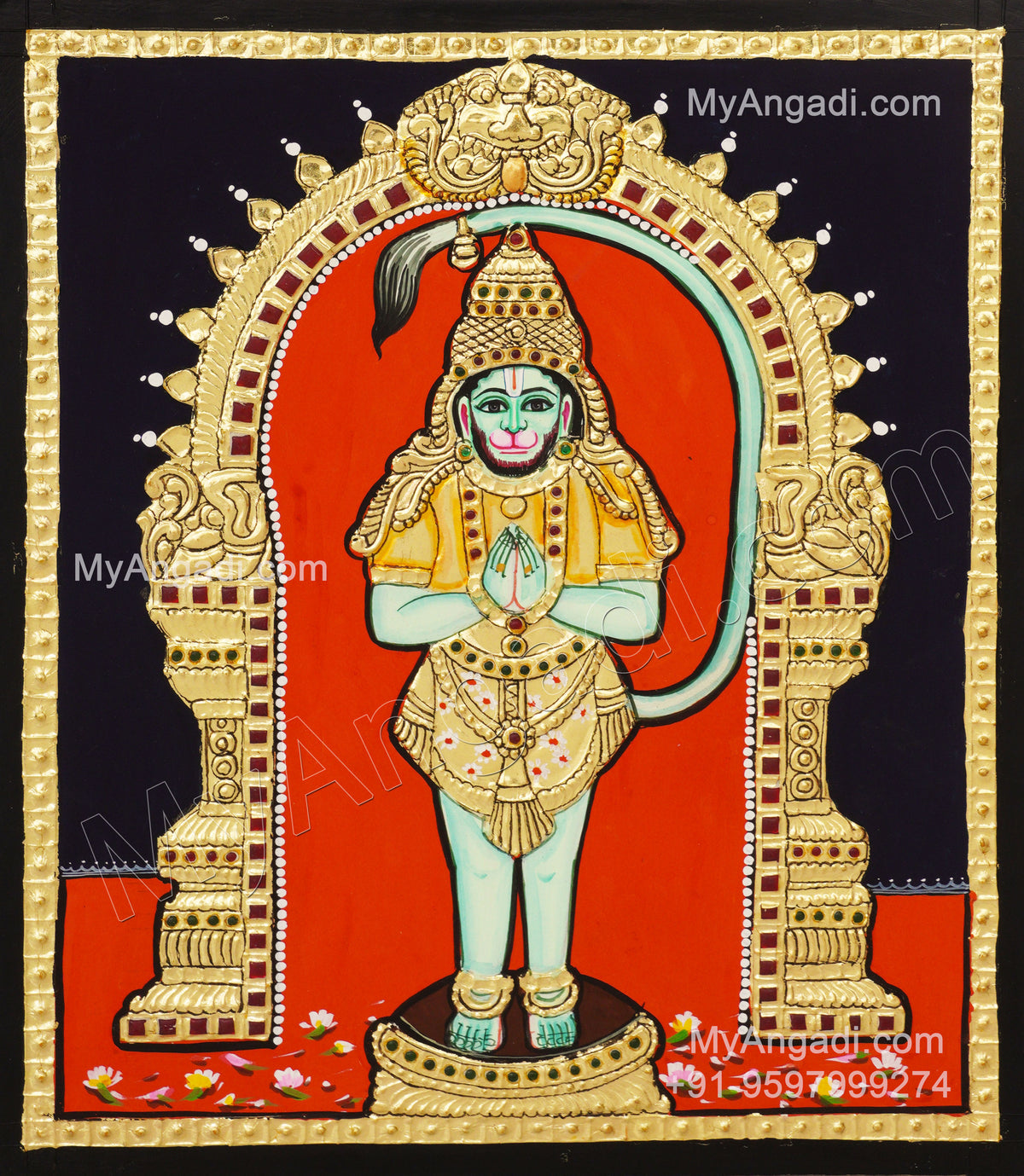 Hanuman Tanjore Painting