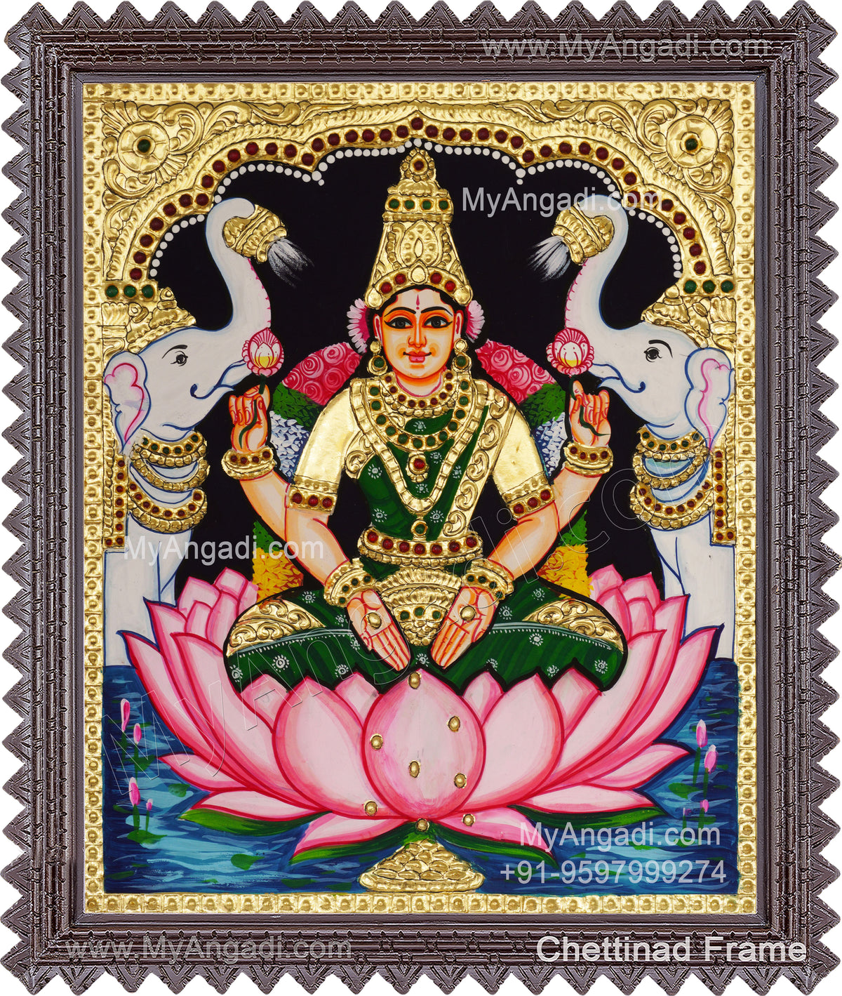 Lakshmi Devi Tanjore Painting