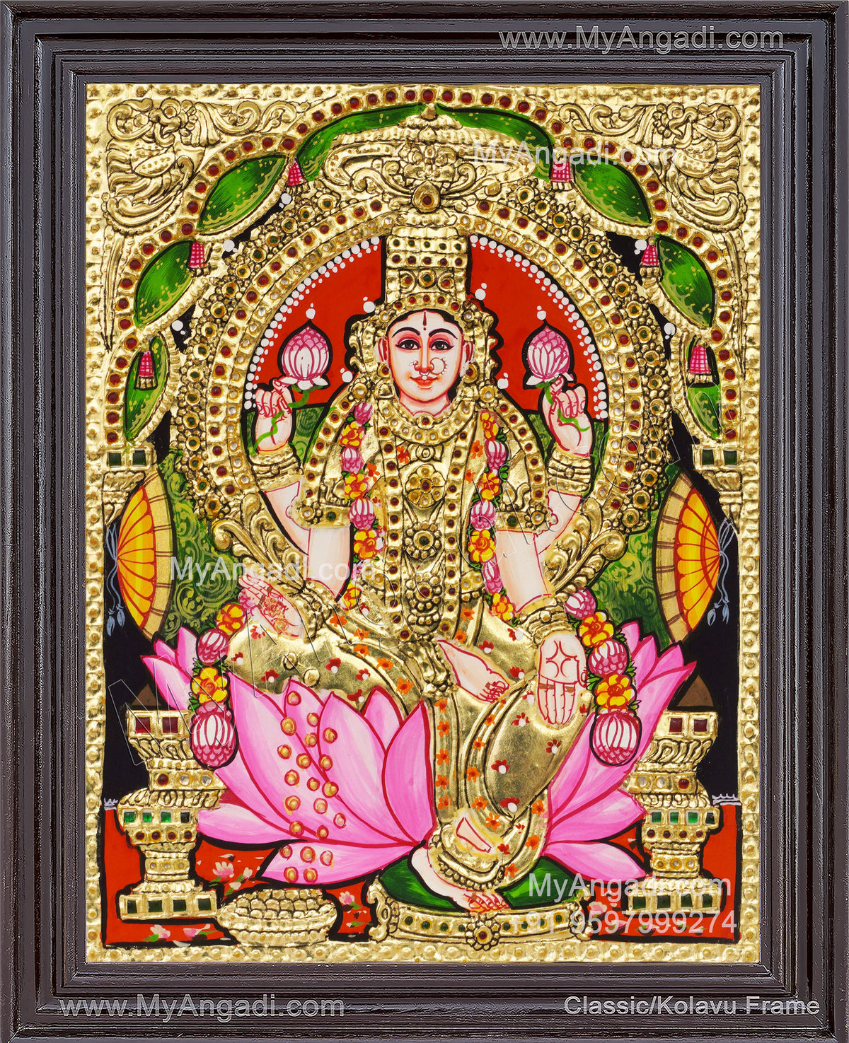 Iswarya Lakshmi Tanjore Painting