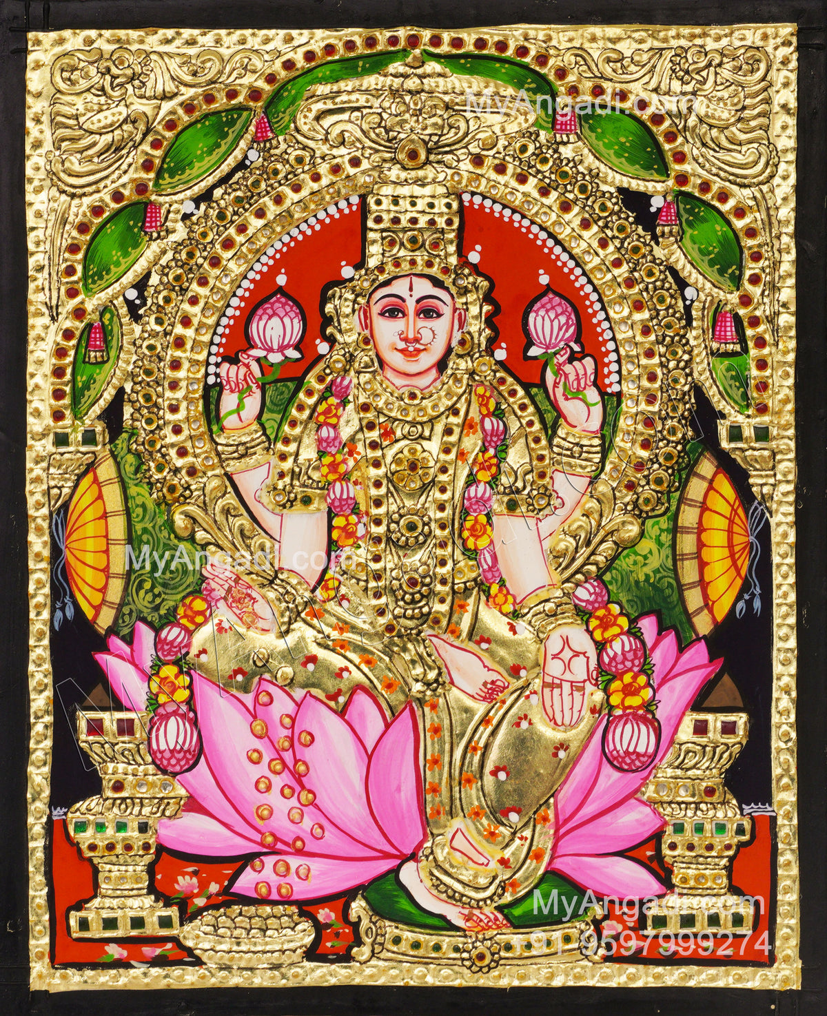 Iswarya Lakshmi Tanjore Painting
