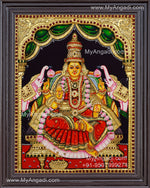 Gajalakshmi 3d Embossed Tanjore Painting