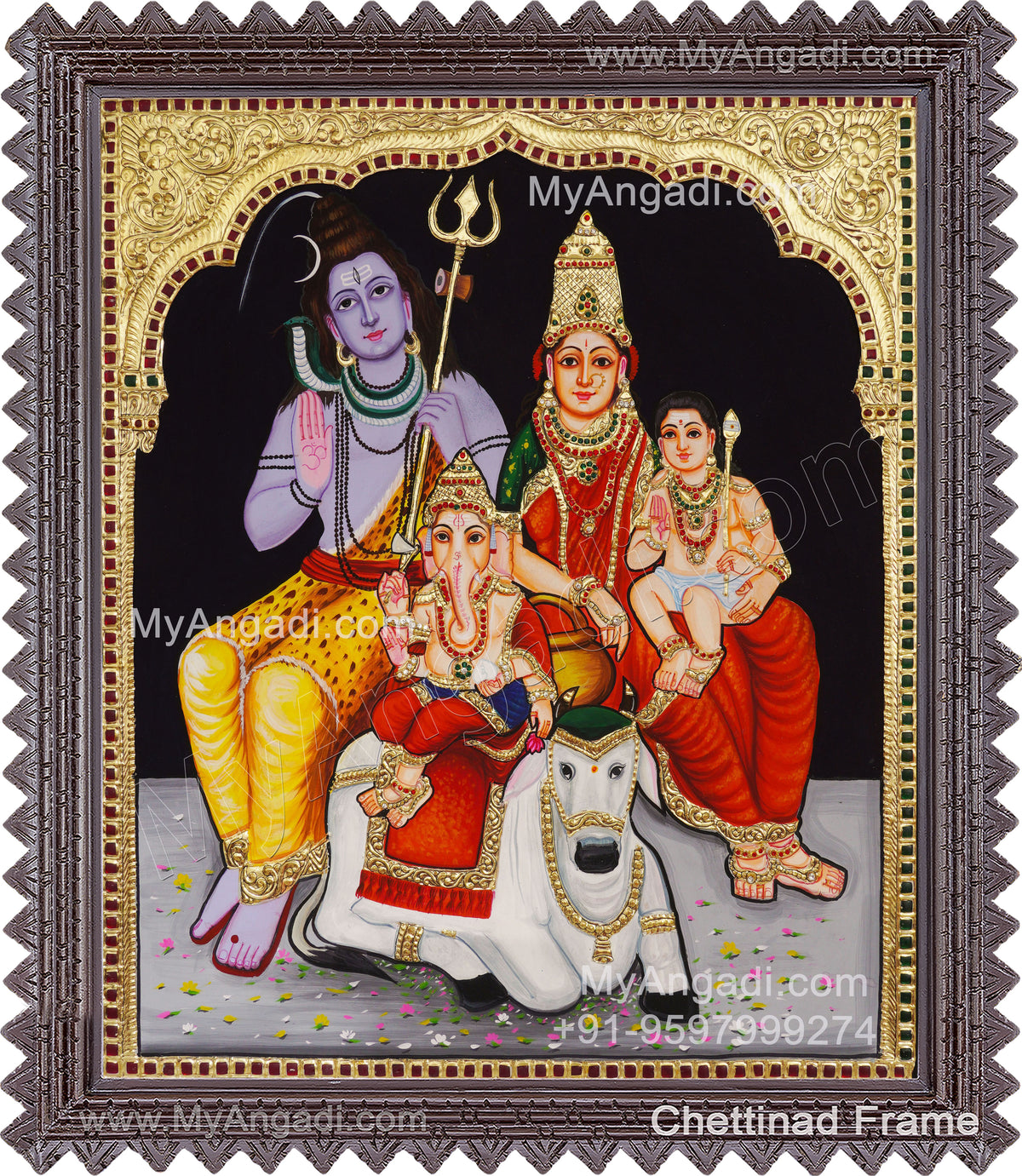 Shivan Parivar Tanjore Painting
