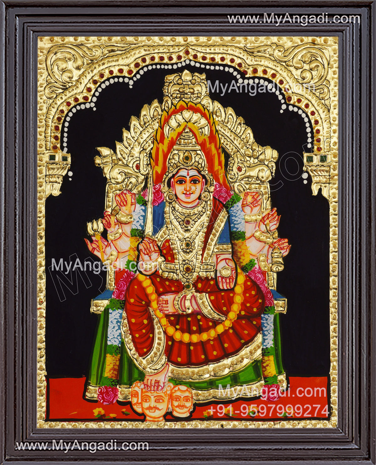 Samayapura Mariamman Tanjore Painting