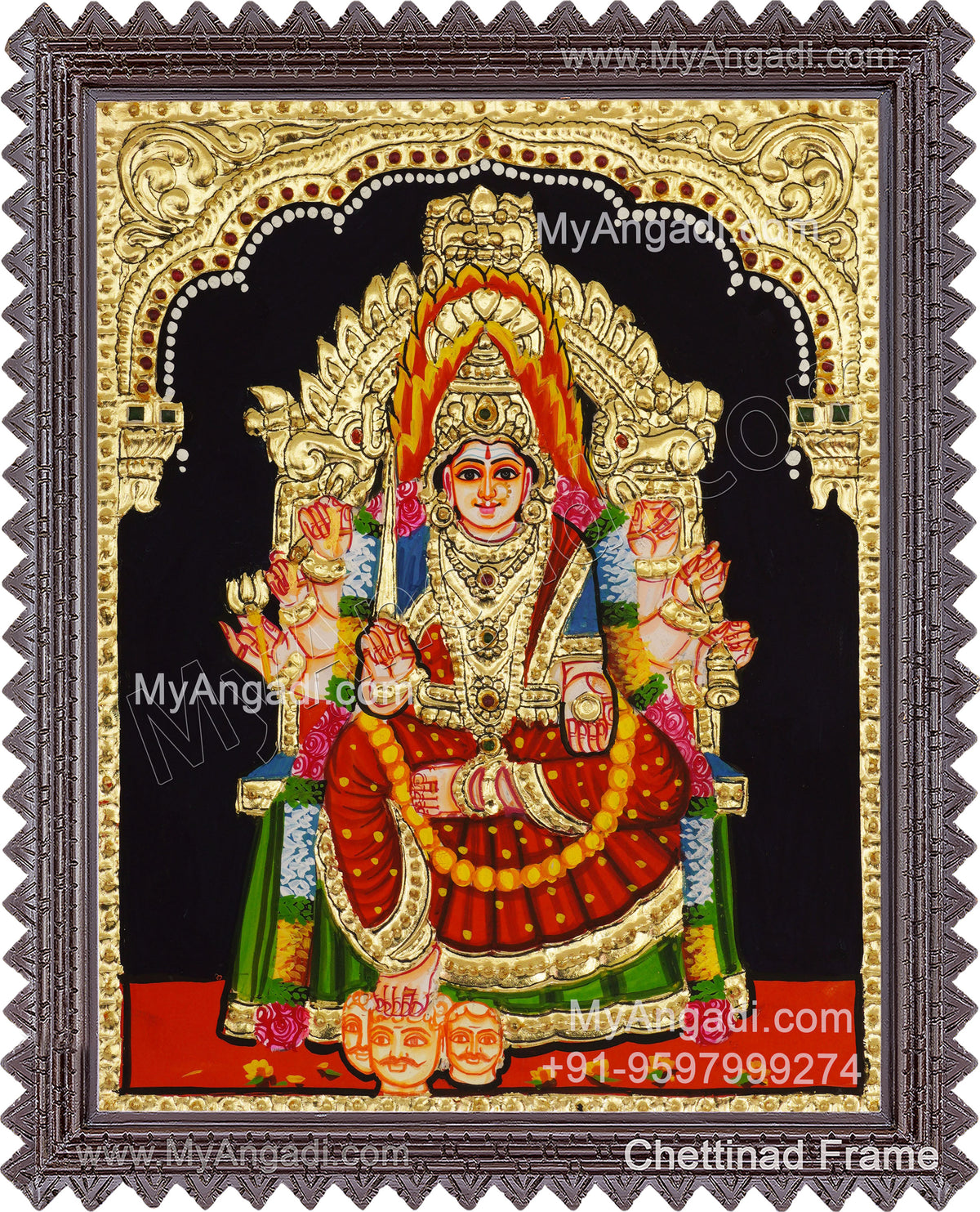Samayapura Mariamman Tanjore Painting