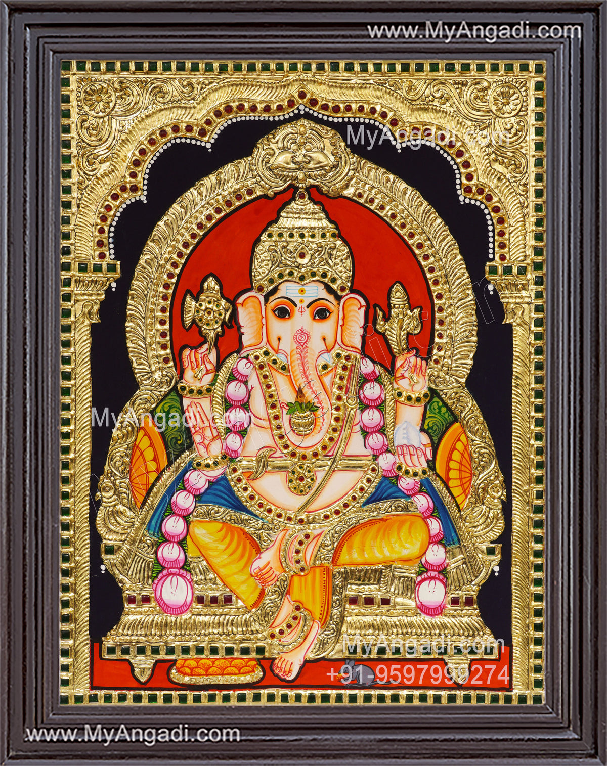 Ganesha Tajore Painting