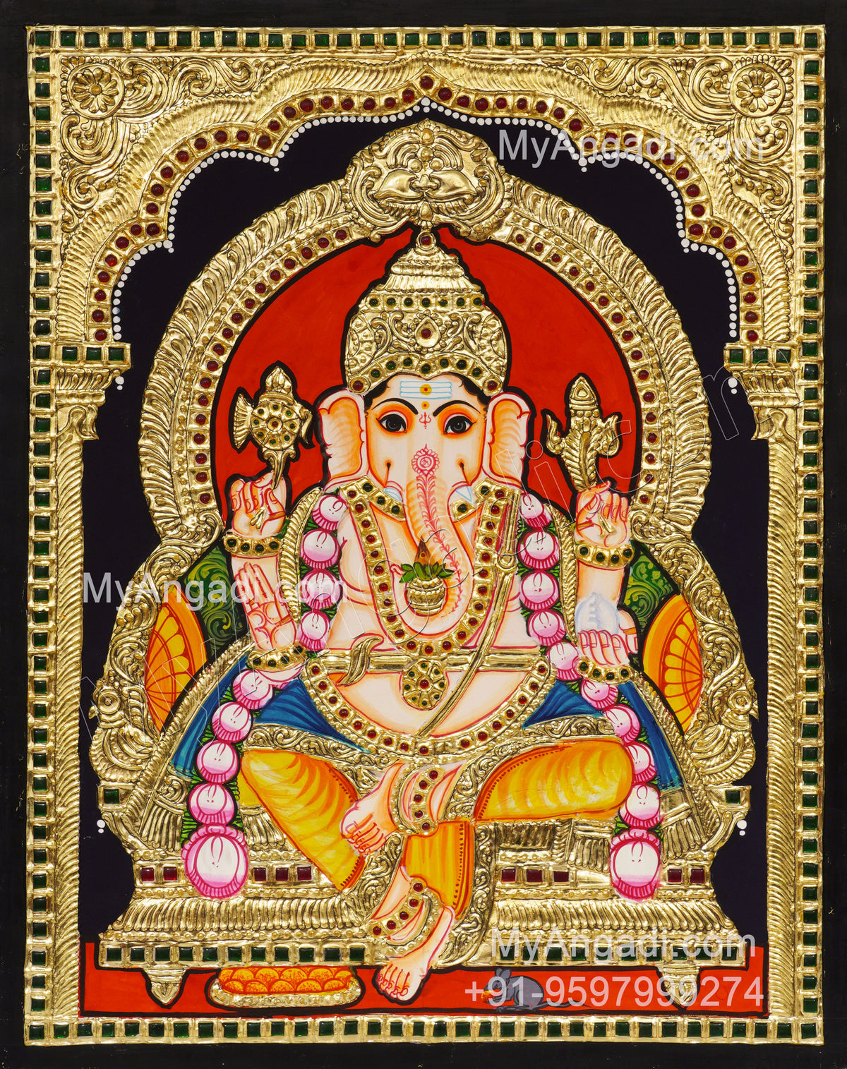 Ganesha Tajore Painting