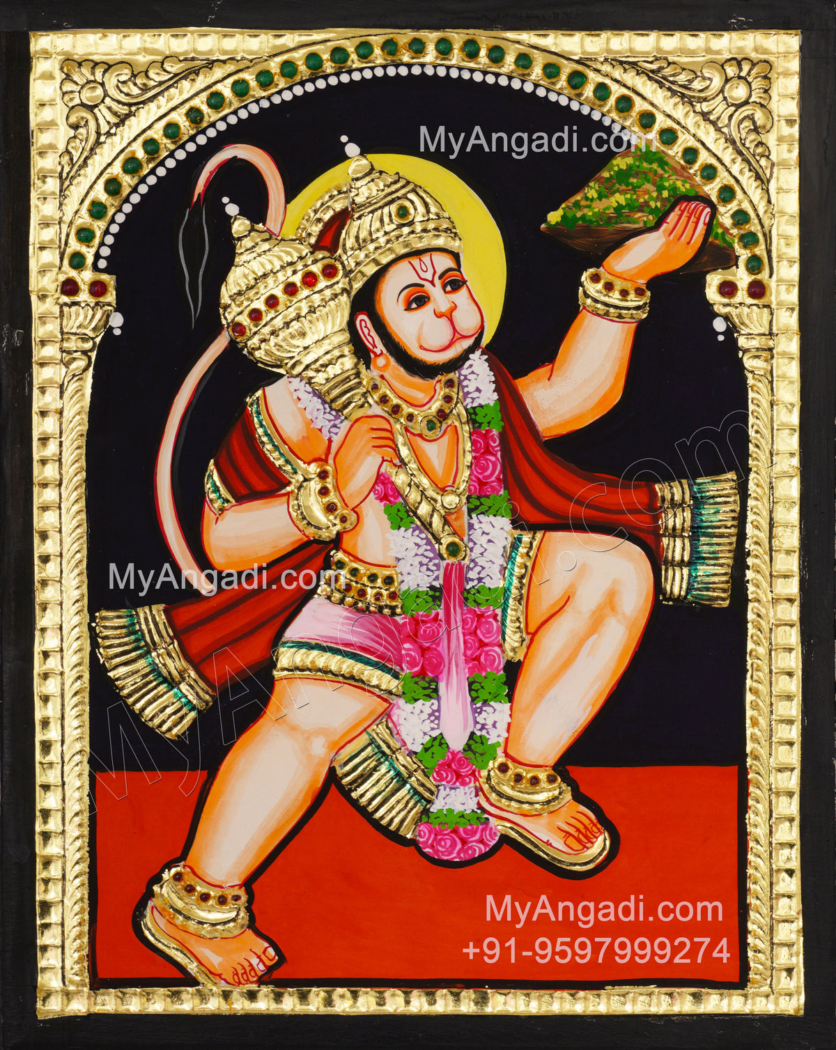 Hanuman Tanjore Painting
