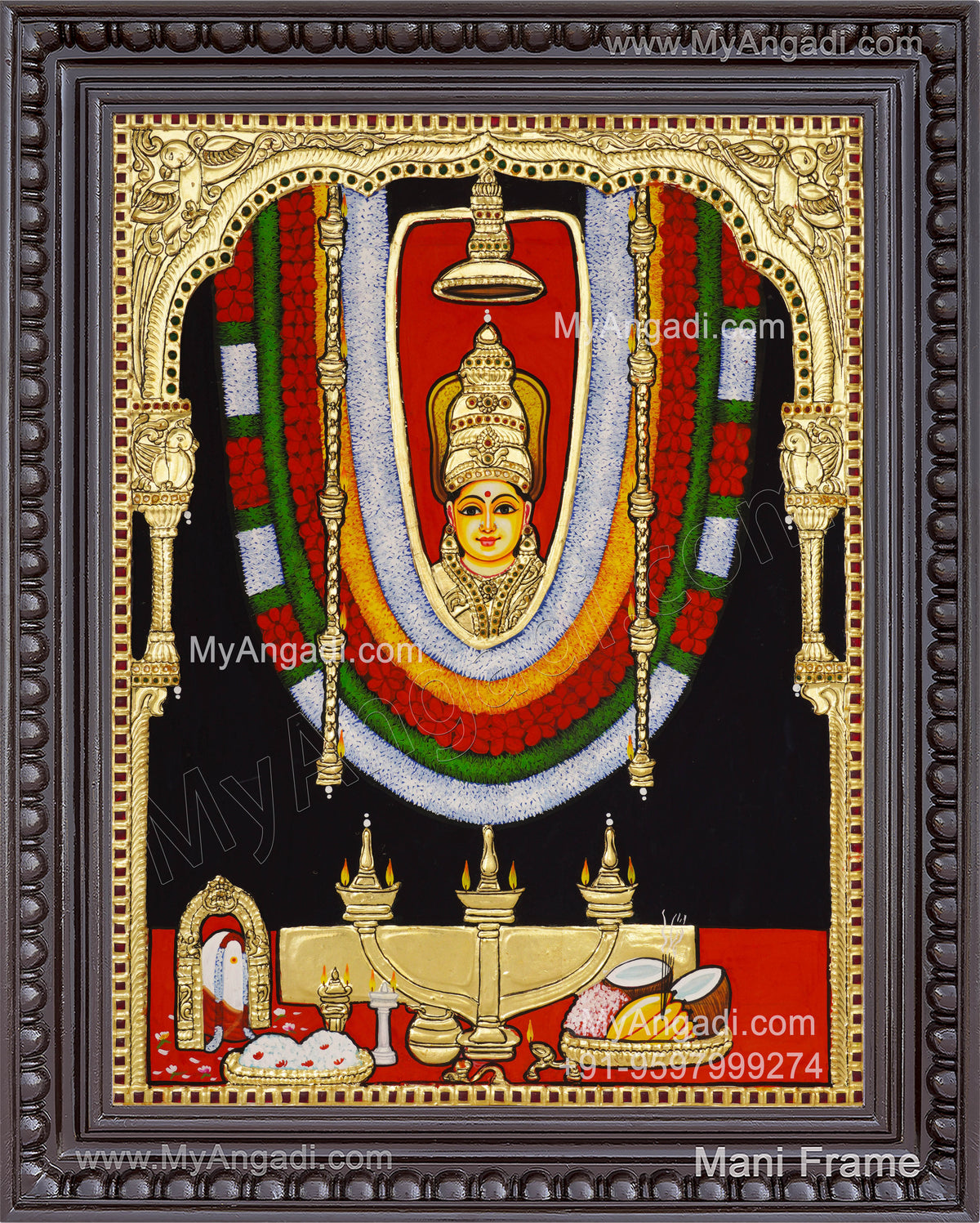 Meenkulathi Bagavathi Amman Tanjore Painting
