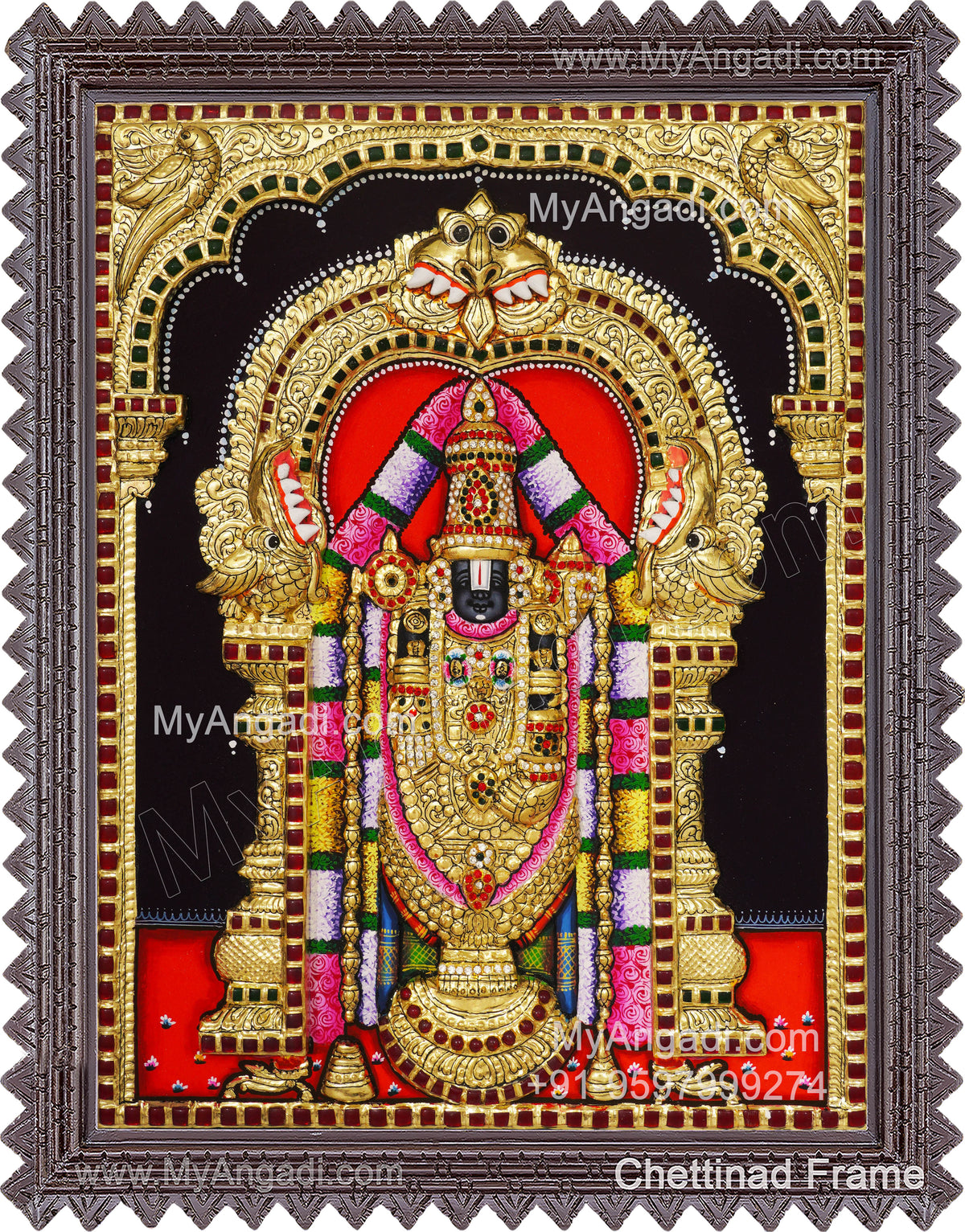 Balaji 3d Tanjore Painting