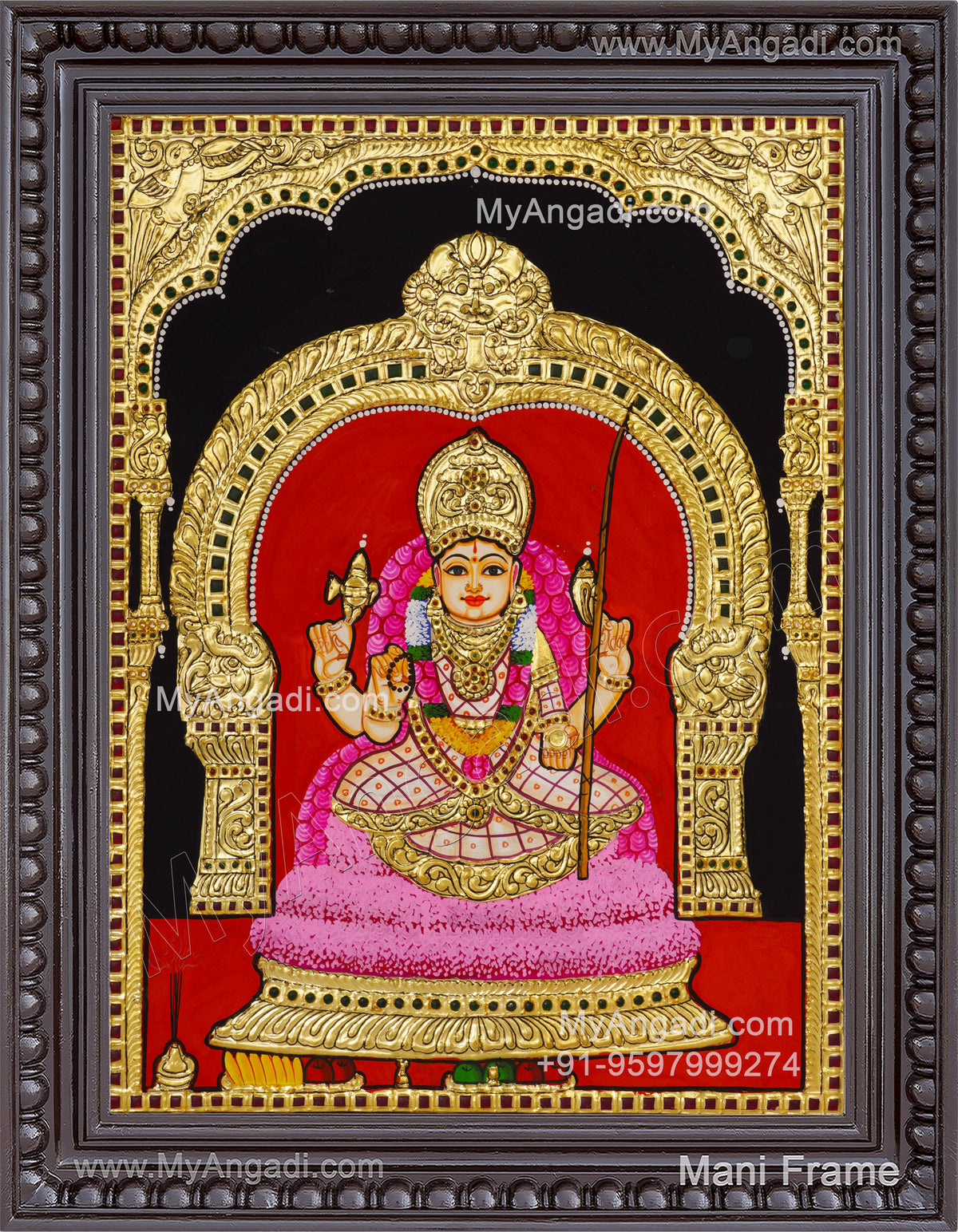 Agni Amman Tanjore Painting