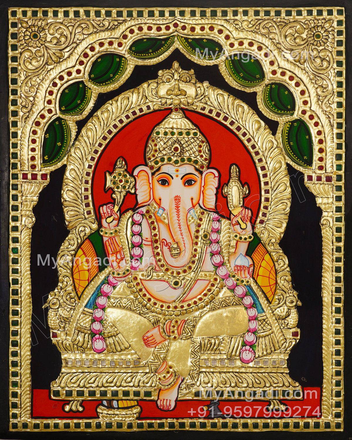 Ganesha Tajore Painting