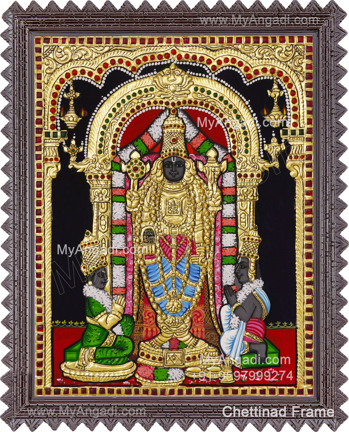Uppiliappan / Oppiliyappan Tanjore Painting