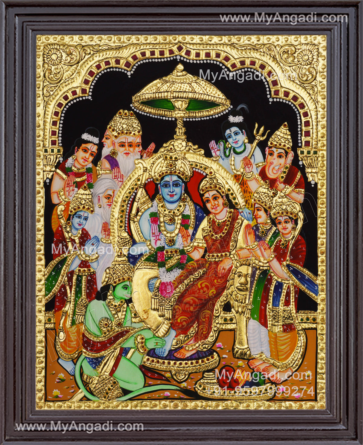 Ramar Pattabhishekam Tanjore Painting
