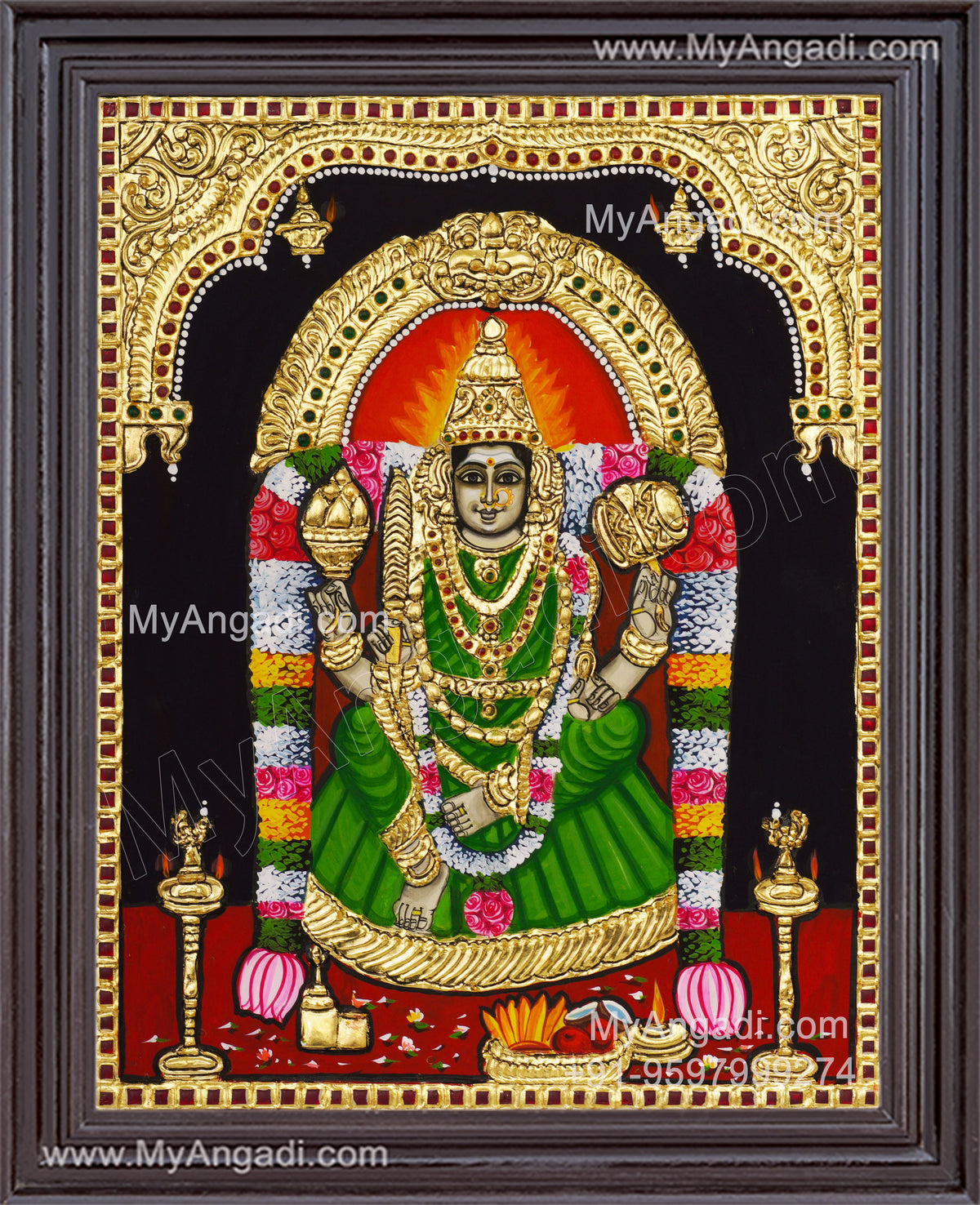Angala Parameshwari Amman Tanjore Painting