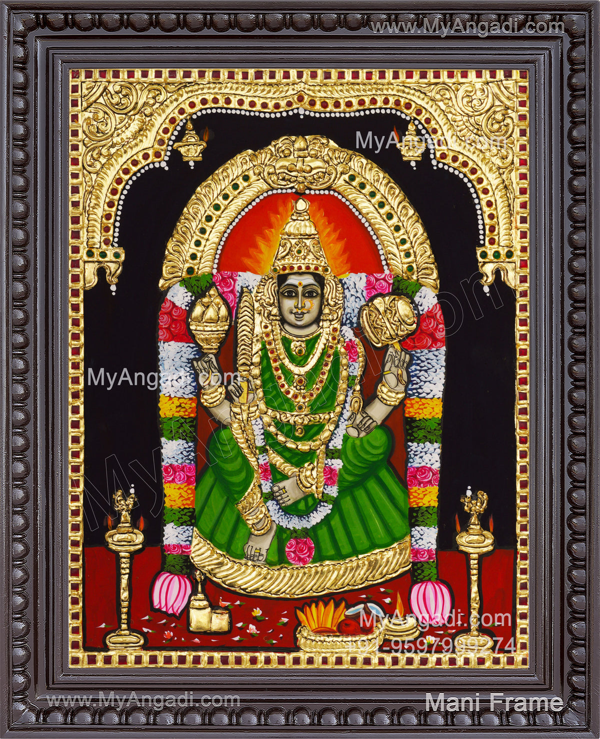 Angala Parameshwari Amman Tanjore Painting