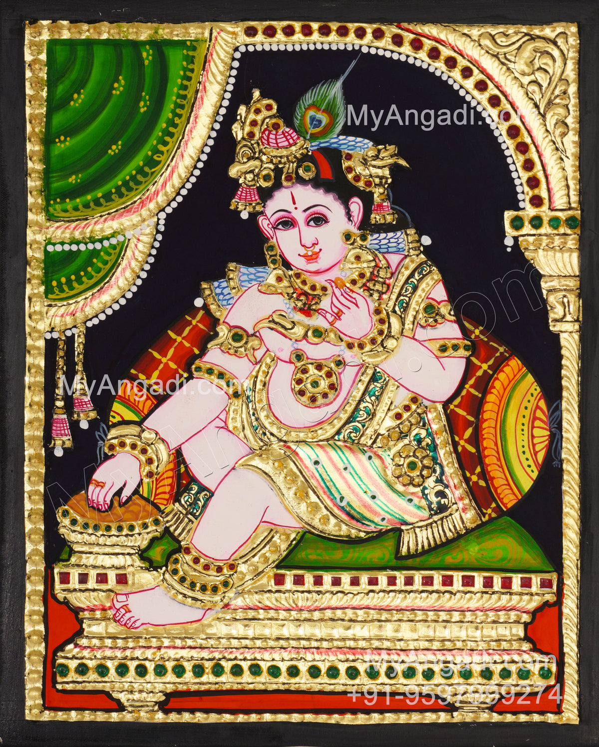 Krishna Tanjore Painting