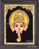 Ganesha face Tanjore Painting