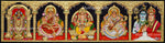 Panel Balaji Lakshmi Sivan Parvathi Ganesha Saraswathi Tanjore Painting