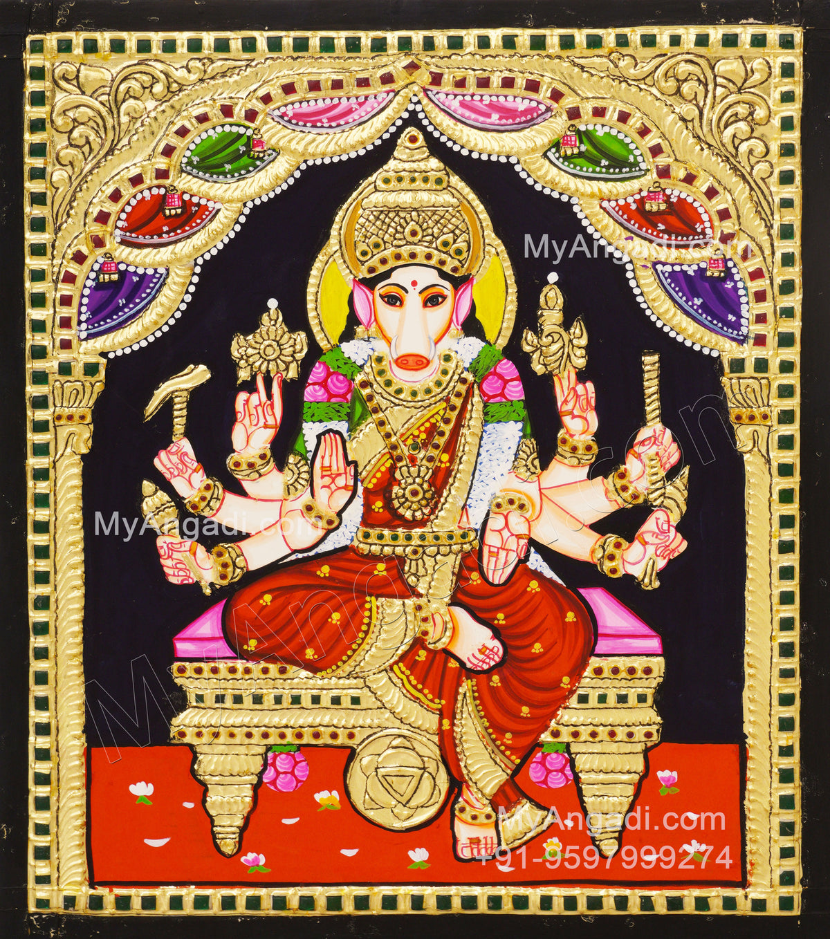 Varahi Amman Tanjore Painting