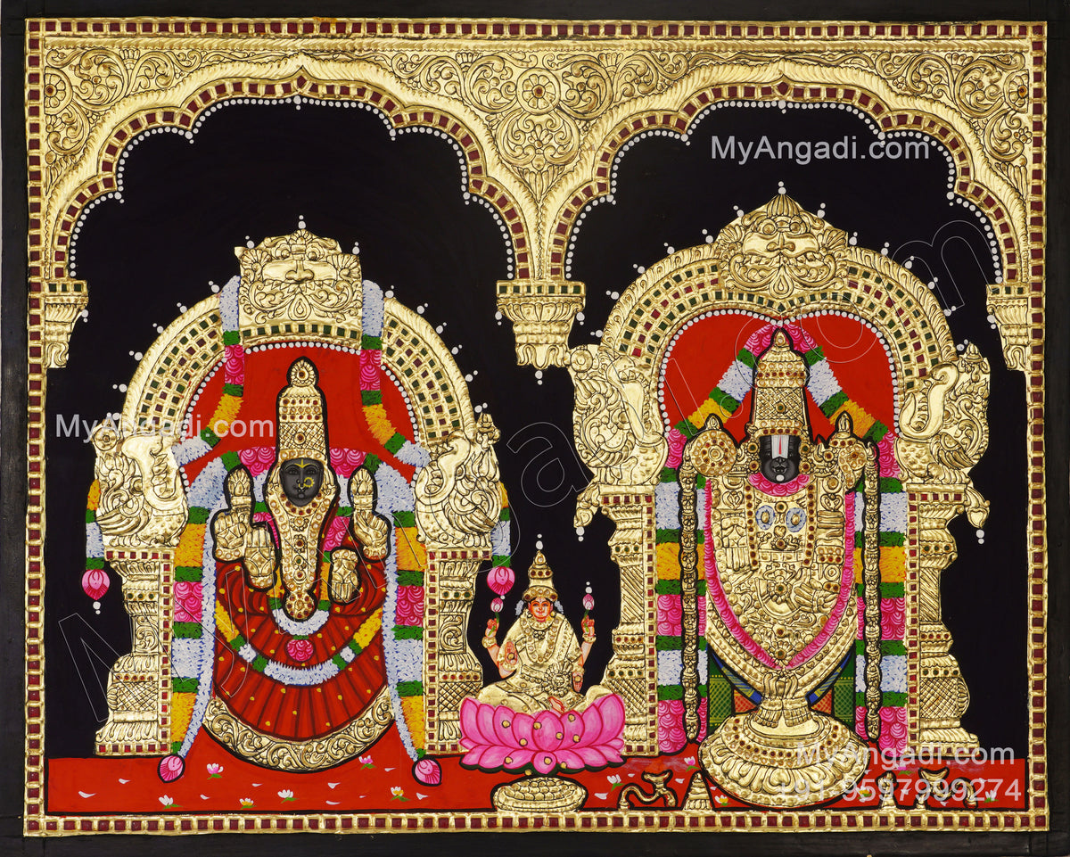 Balaji Thaayar Lakshmi Tanjore Painting