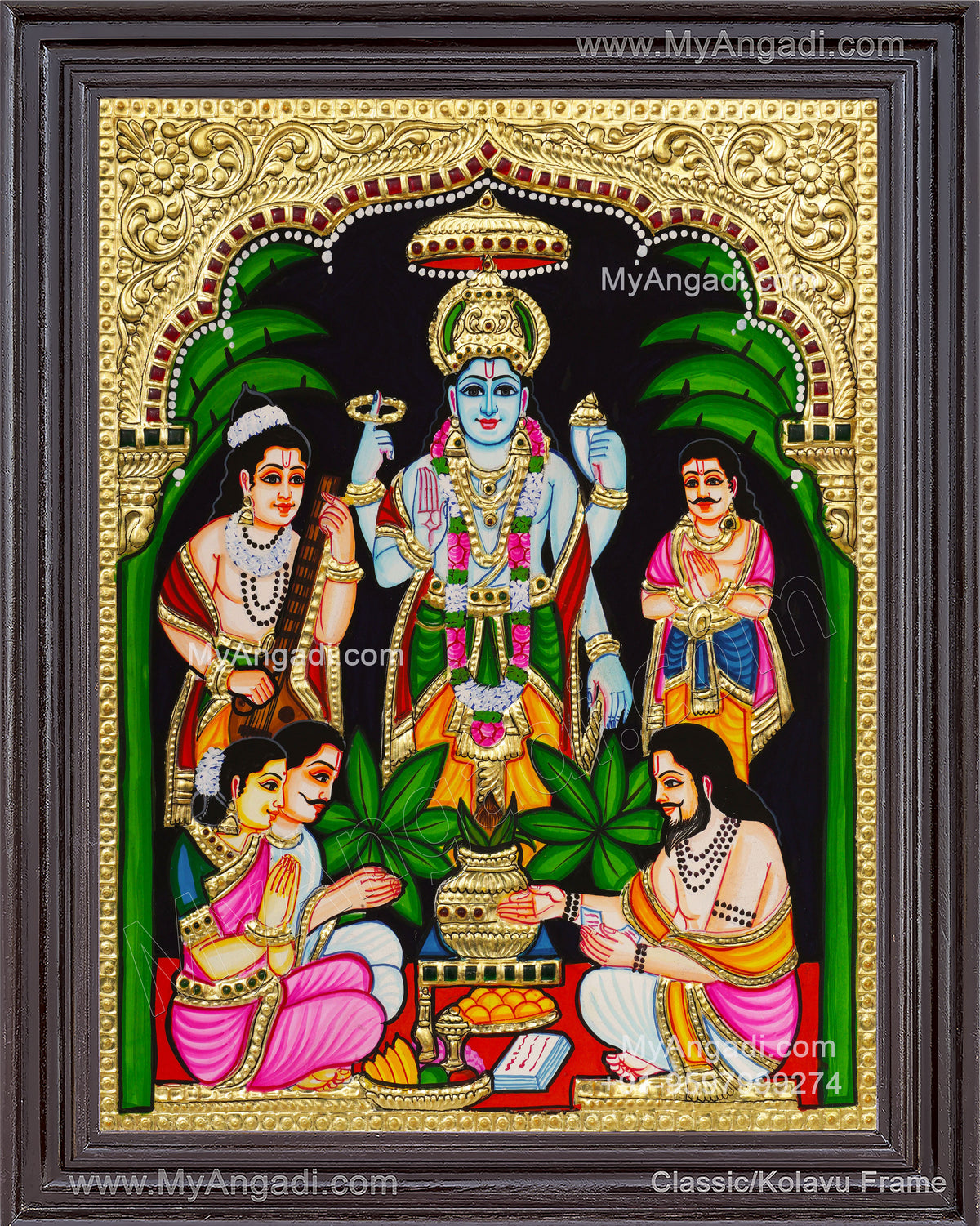 Sathya Narayana Swami Tanjore Painting
