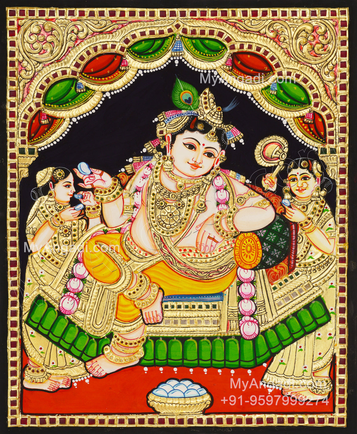 Butter Krishna Tanjore Paintings