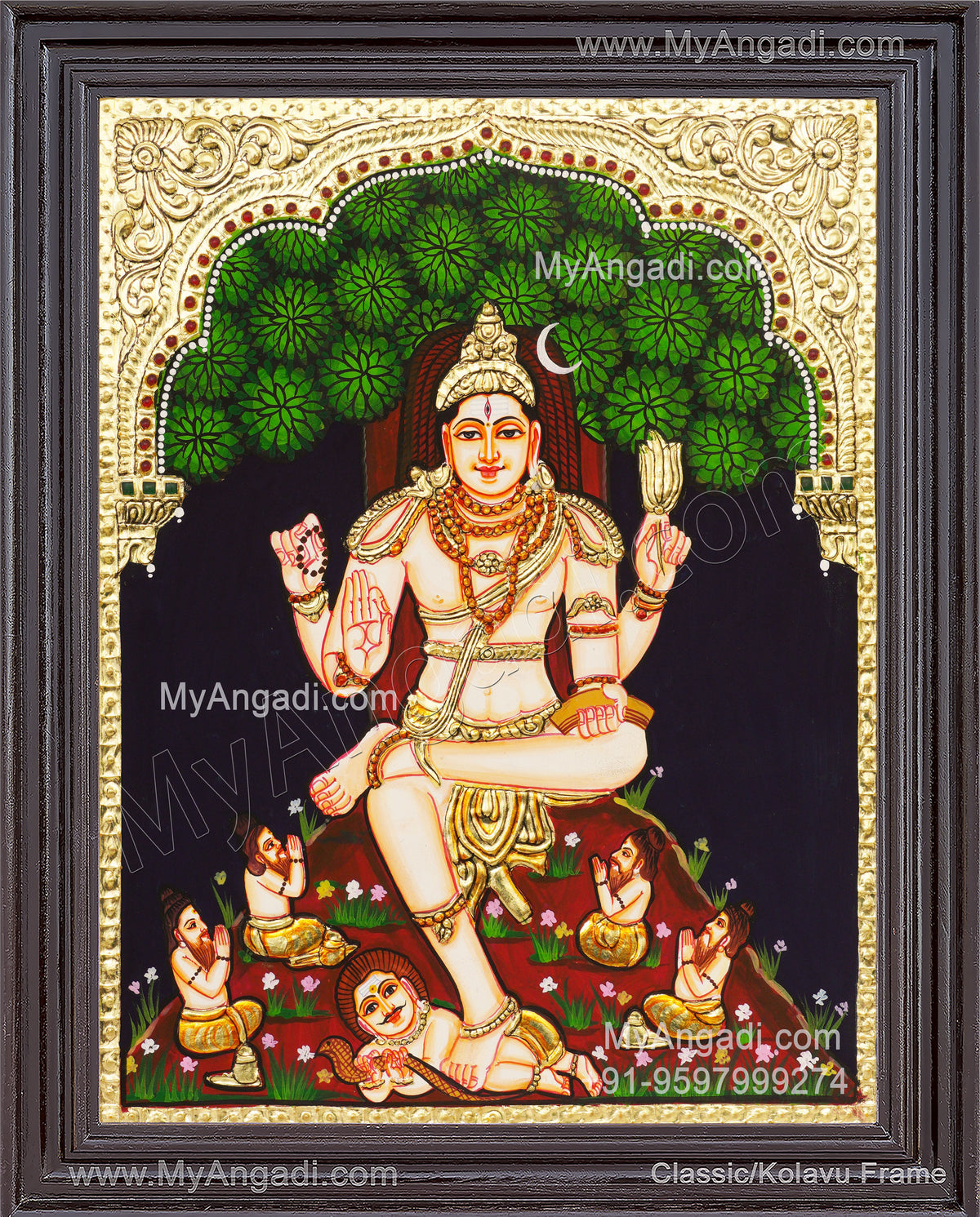 Thatchinamoorthy Tanjore Painting