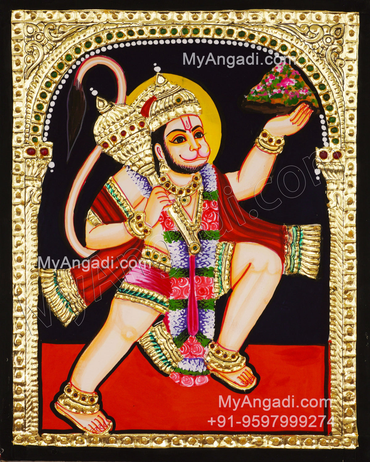 Hanuman Tanjore Painting