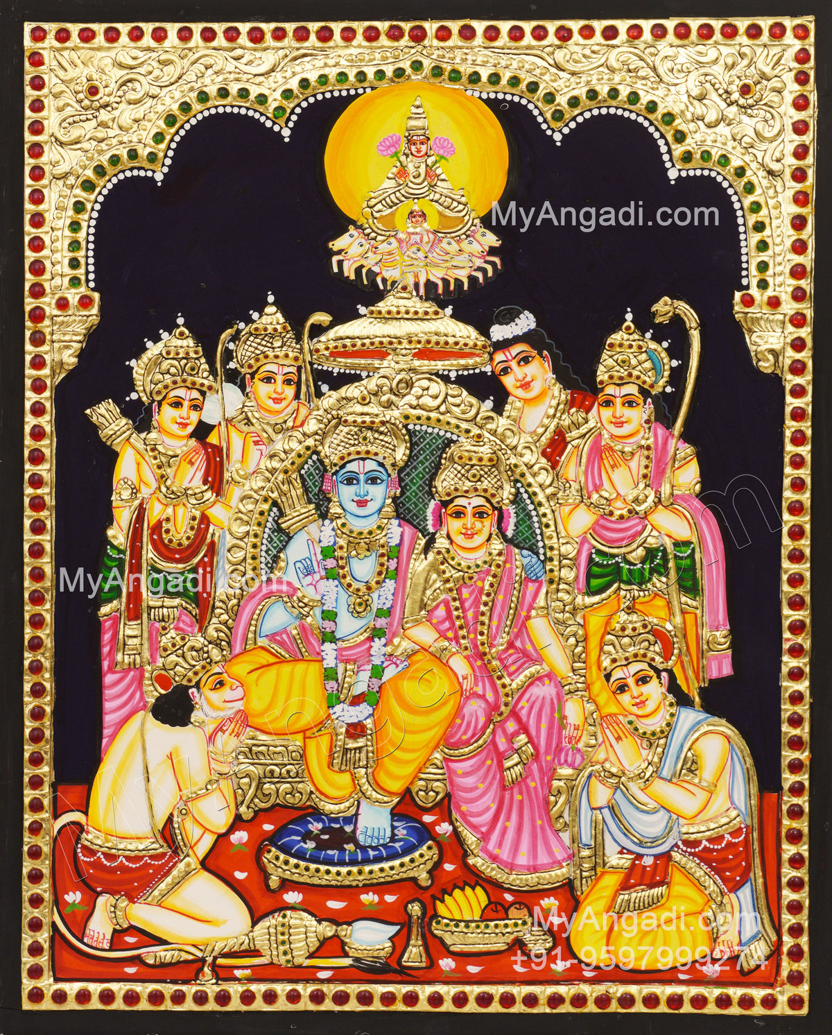 Ram Darbar Tanjore Painting