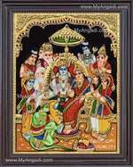 Ramar Pattabhishekam Tanjore Painting