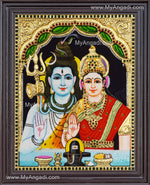 Shiva Parvathi Tanjore Painting