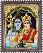 Shiva Parvathi Tanjore Painting