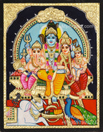 Shivan Family Tanjore Painting
