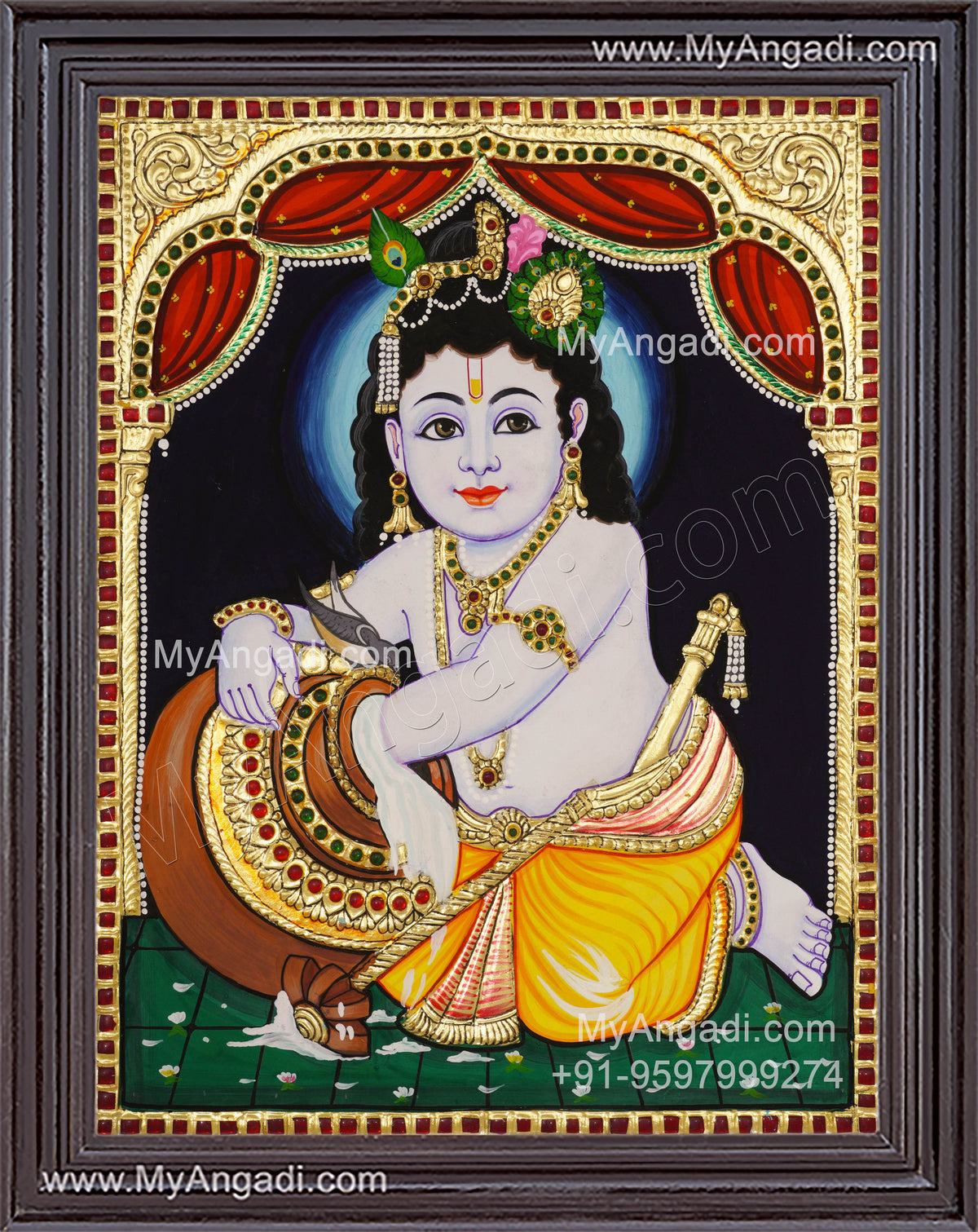 Butter Krishna Tanjore Paintings