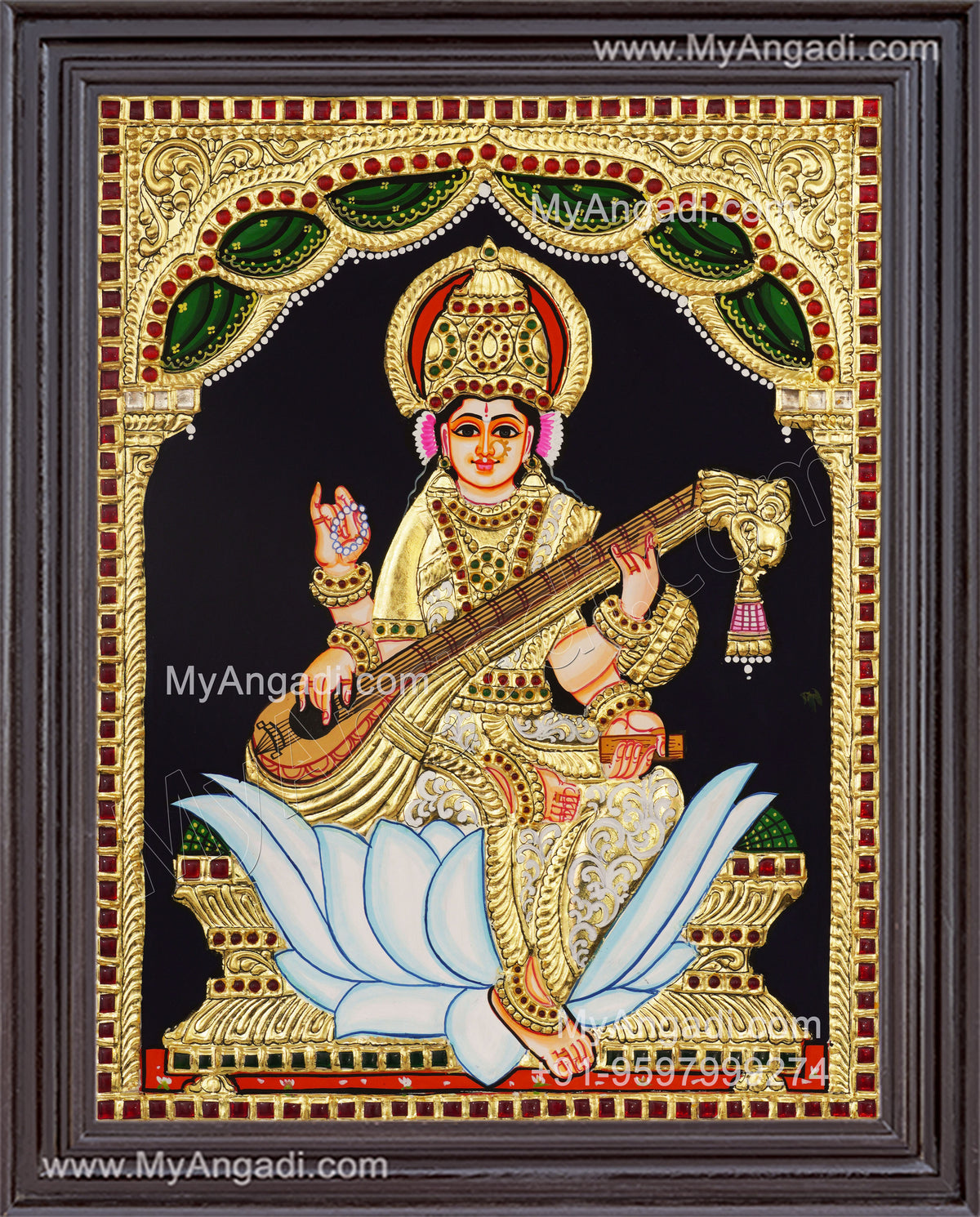 Saraswathi Tanjore Painting